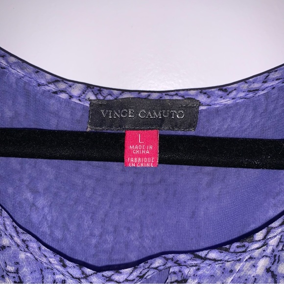 Vince Camuto Large Long Sleeve Purple Blouse - Picture 4 of 4